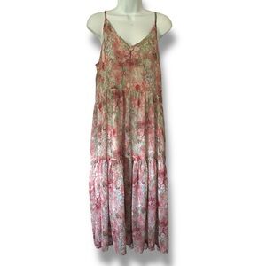 Floral Hidden Cat Maxi Dress